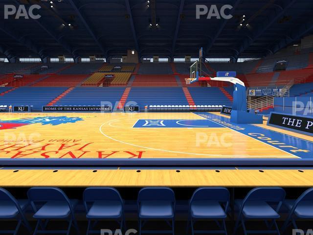 Seating view for Allen Fieldhouse Section F