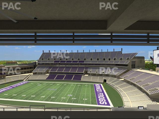 Seating view for Amon G Carter Stadium Section Legends Club 327