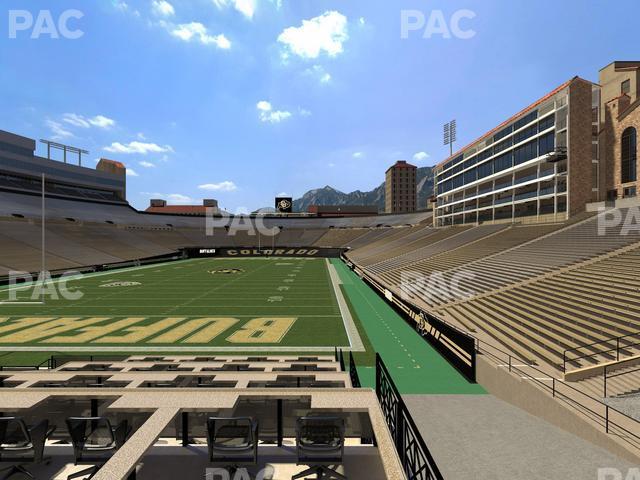 Seating view for Folsom Field Section Loge Box 179