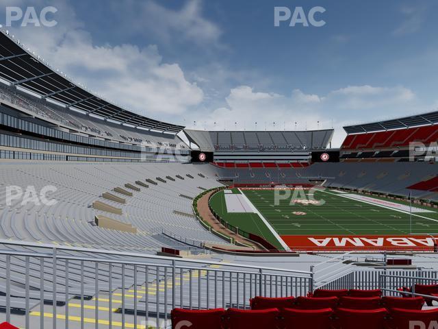 Seating view for Bryant Denny Stadium Section North Zone 9