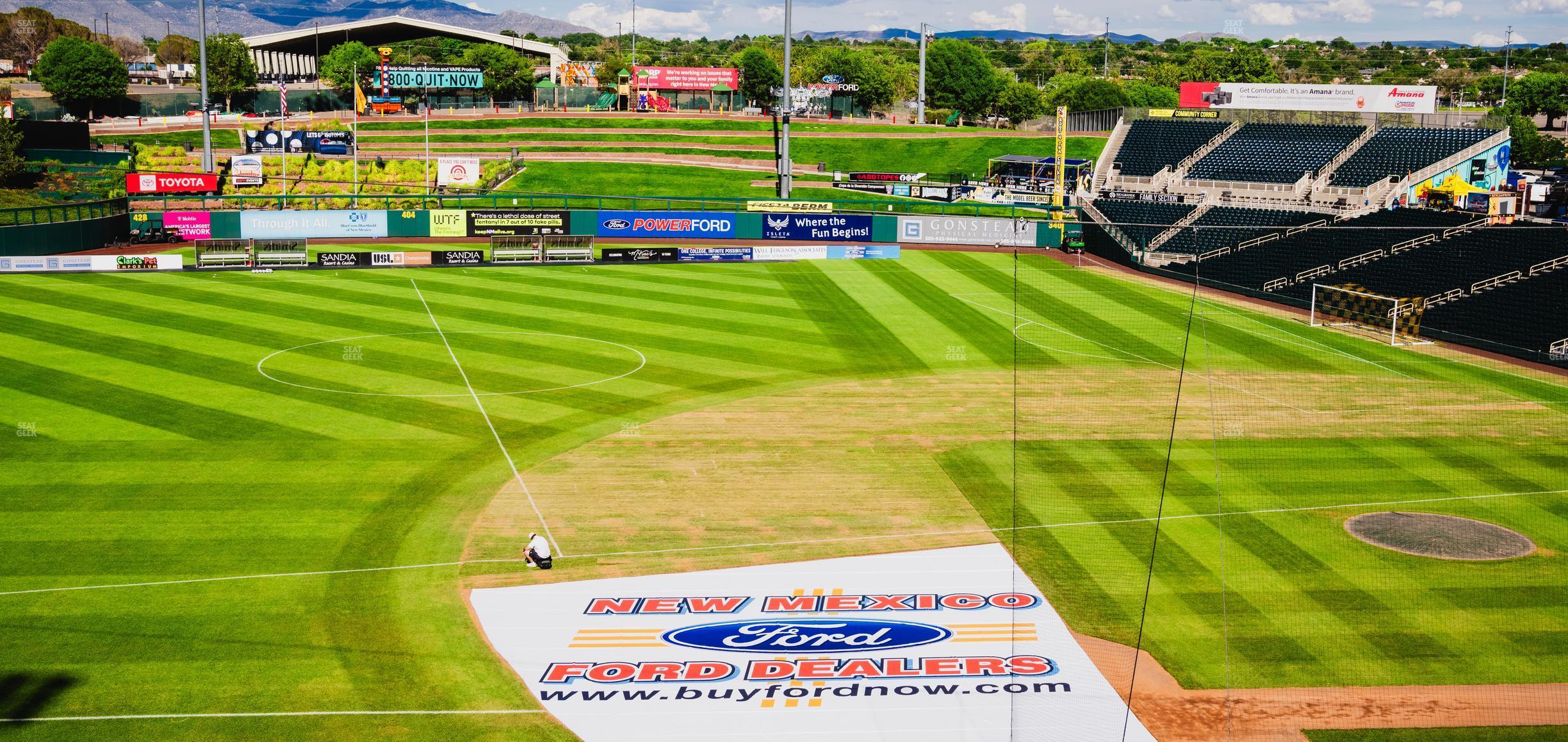 Seating view for Rio Grande Credit Union Field at Isotopes Park Section 201