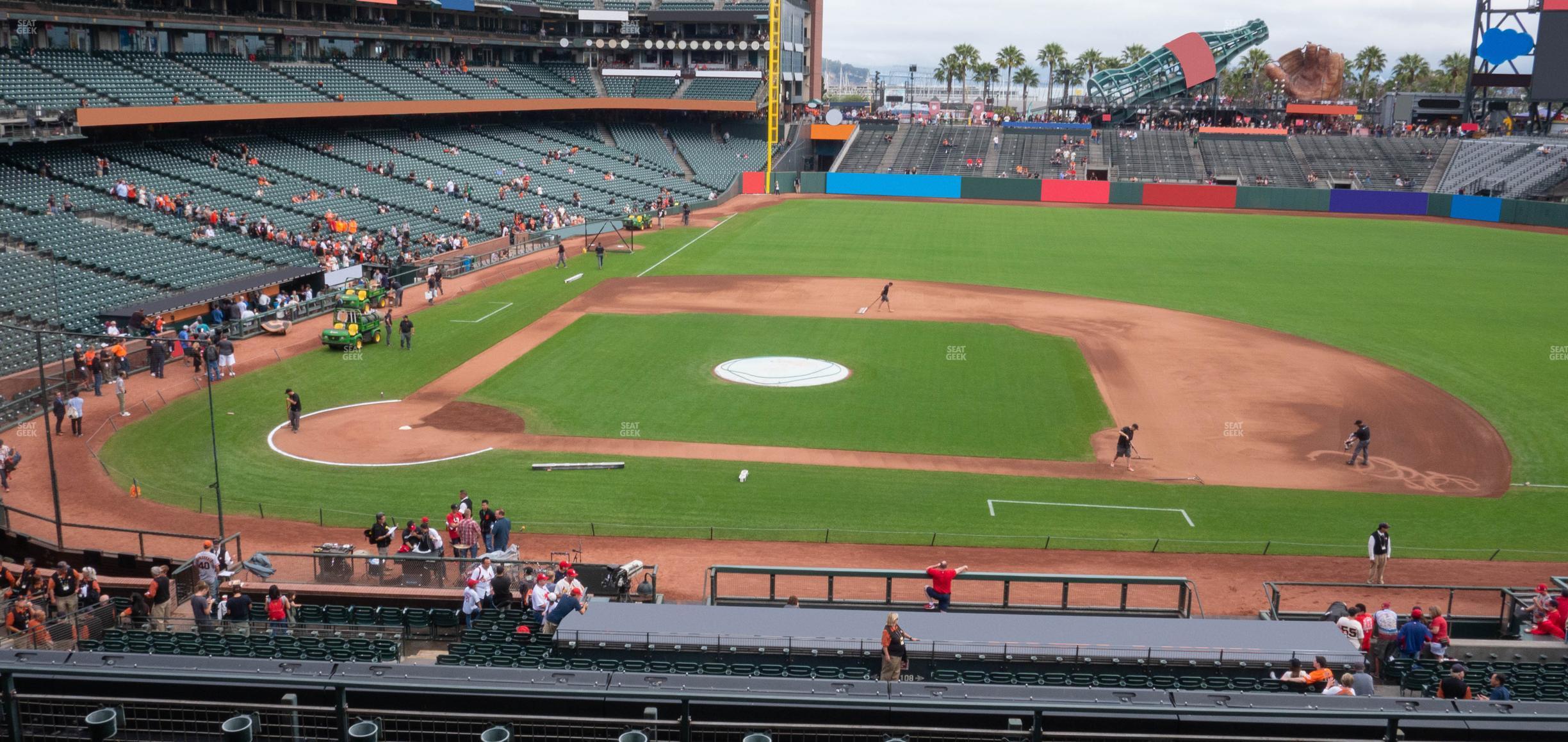 Seating view for Oracle Park Section Club Level 209