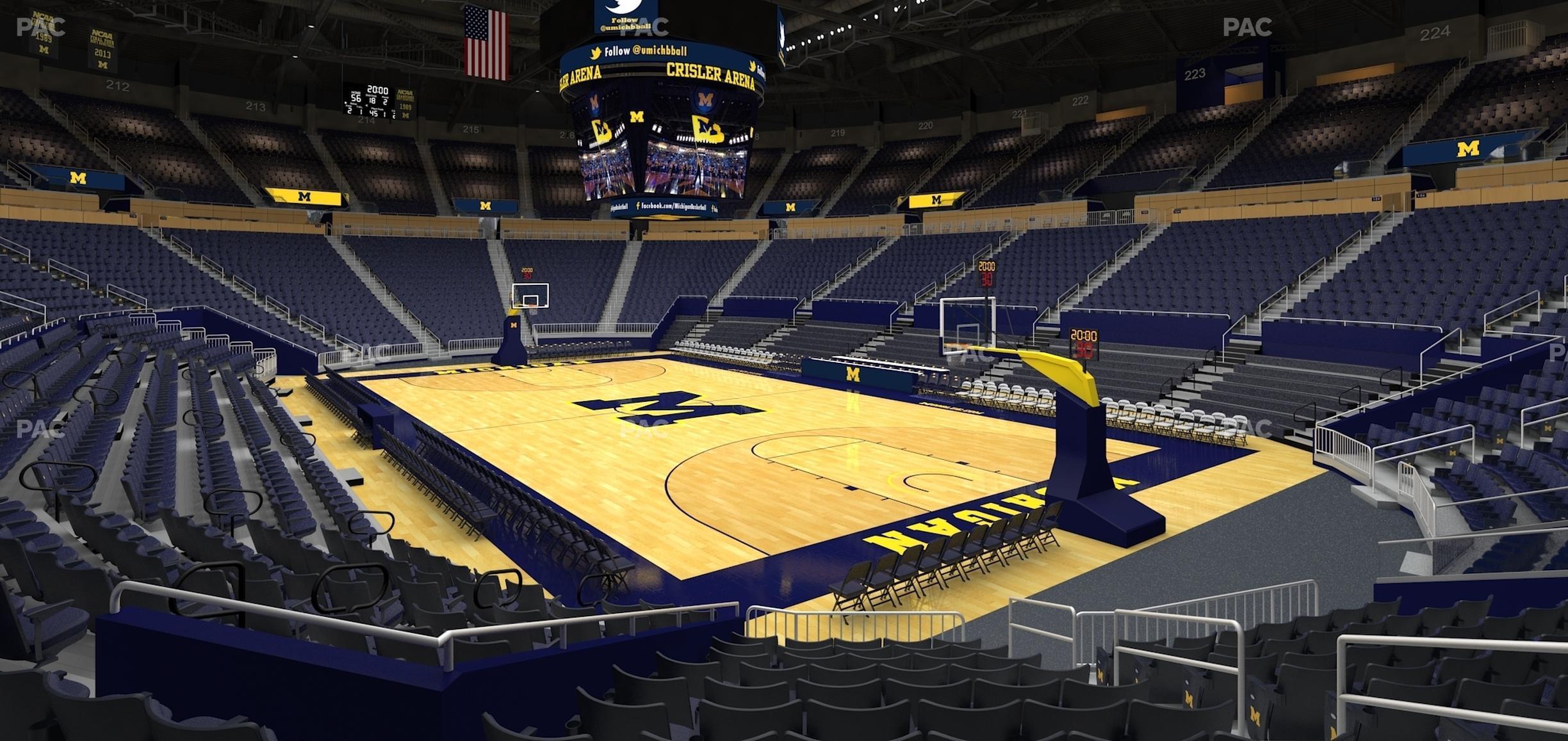 Seating view for Crisler Center Section 136