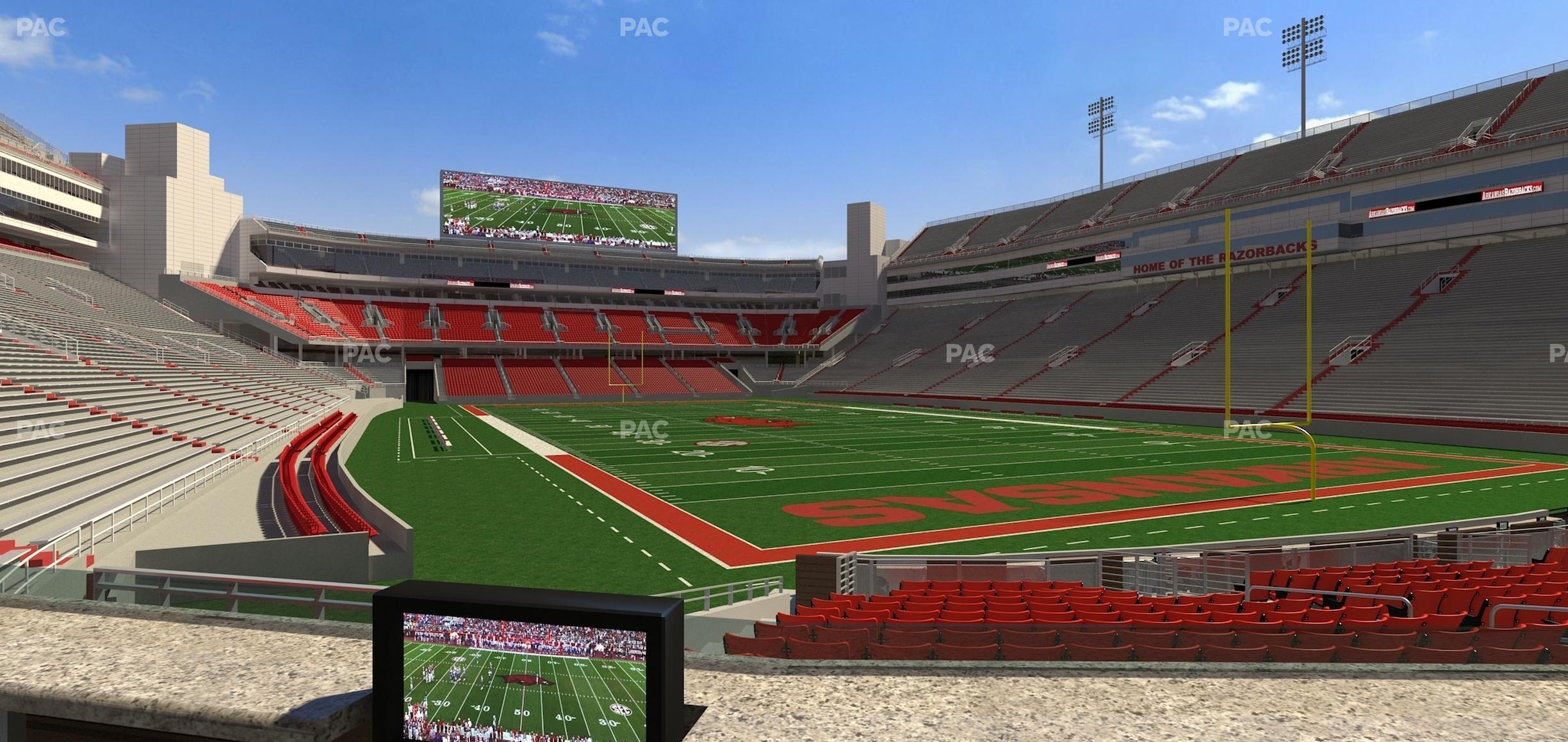 Seating view for Razorback Stadium Section Loge 51