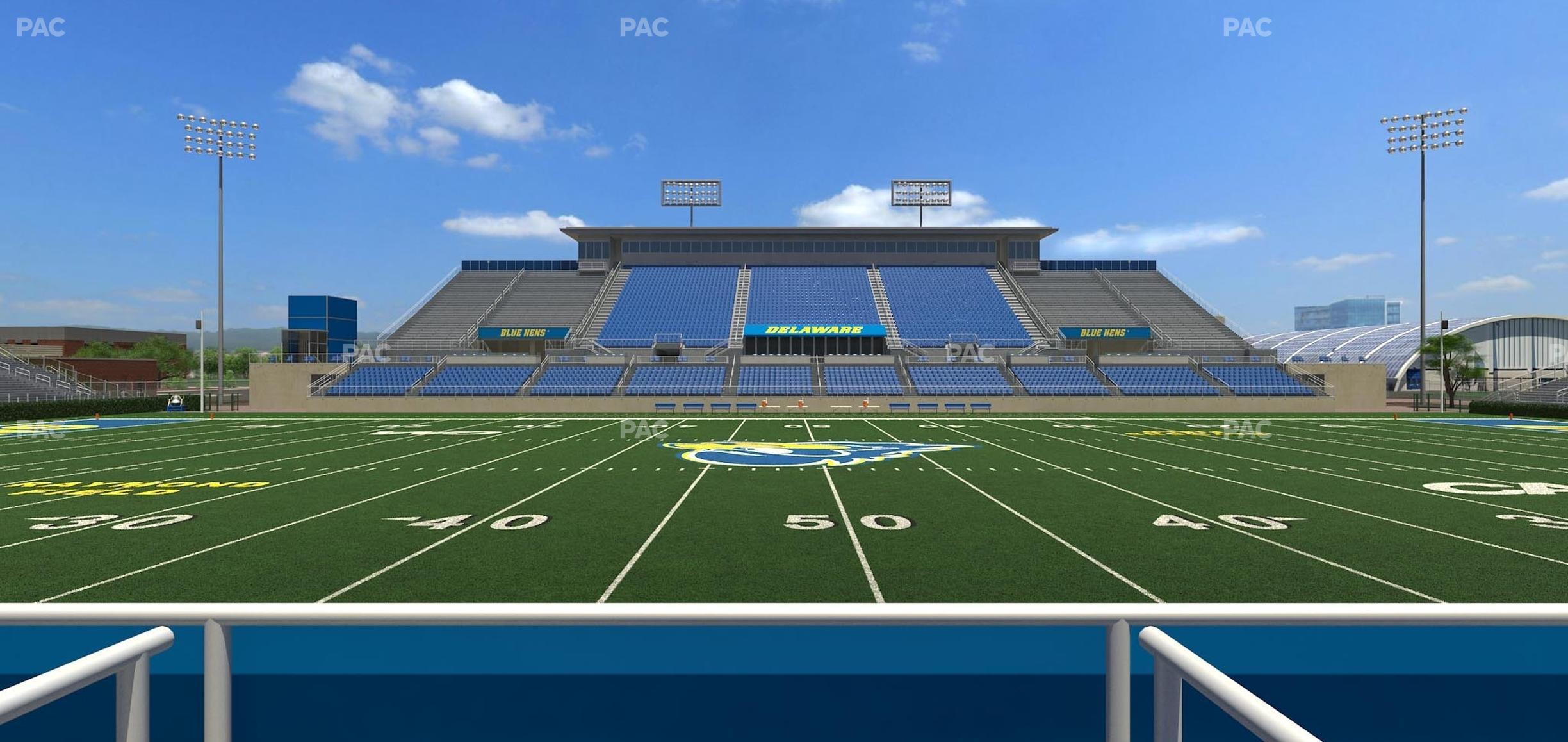 Seating view for Delaware Stadium Section East Box 76