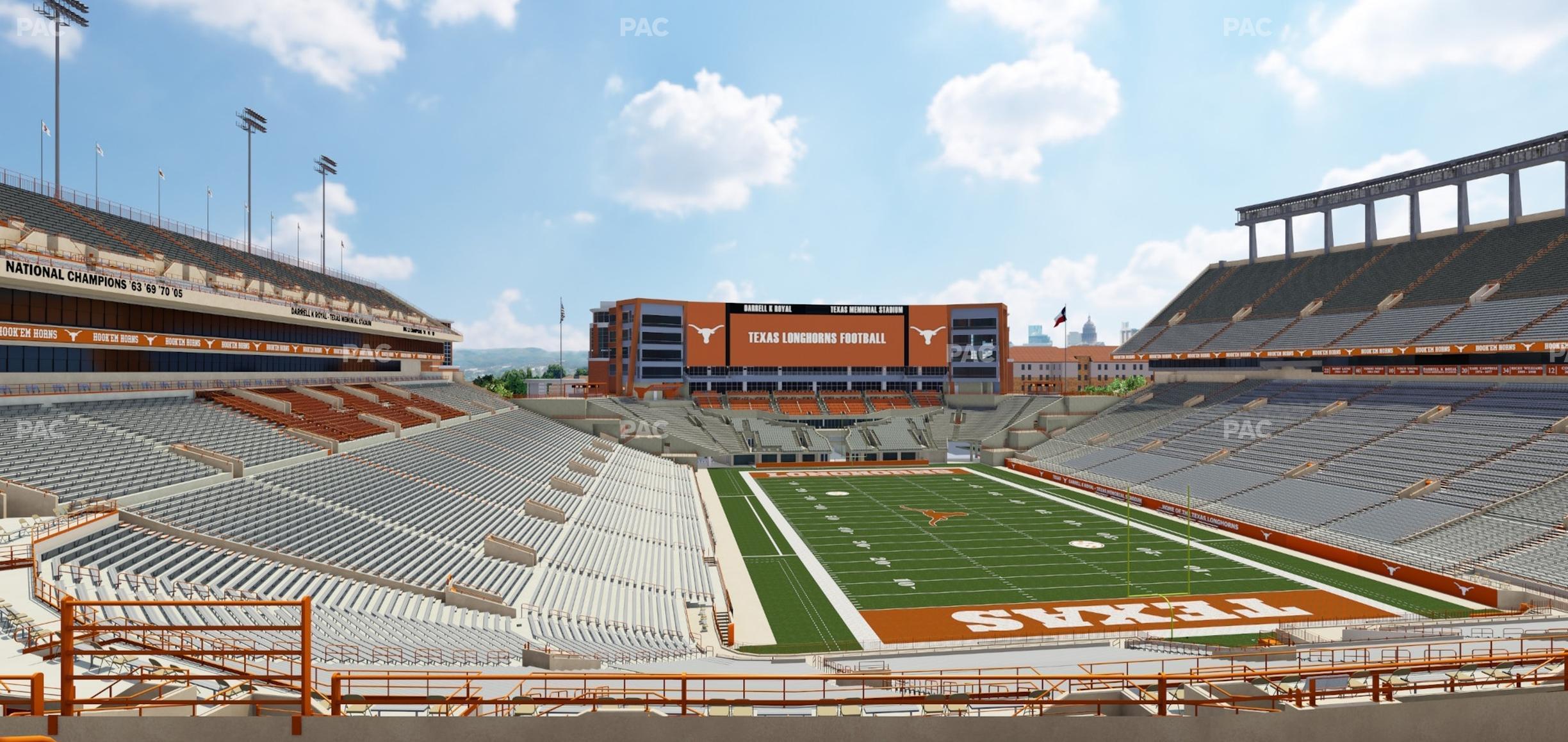 Seating view for Darrell K Royal - Texas Memorial Stadium Section Touchdown Club 18 C