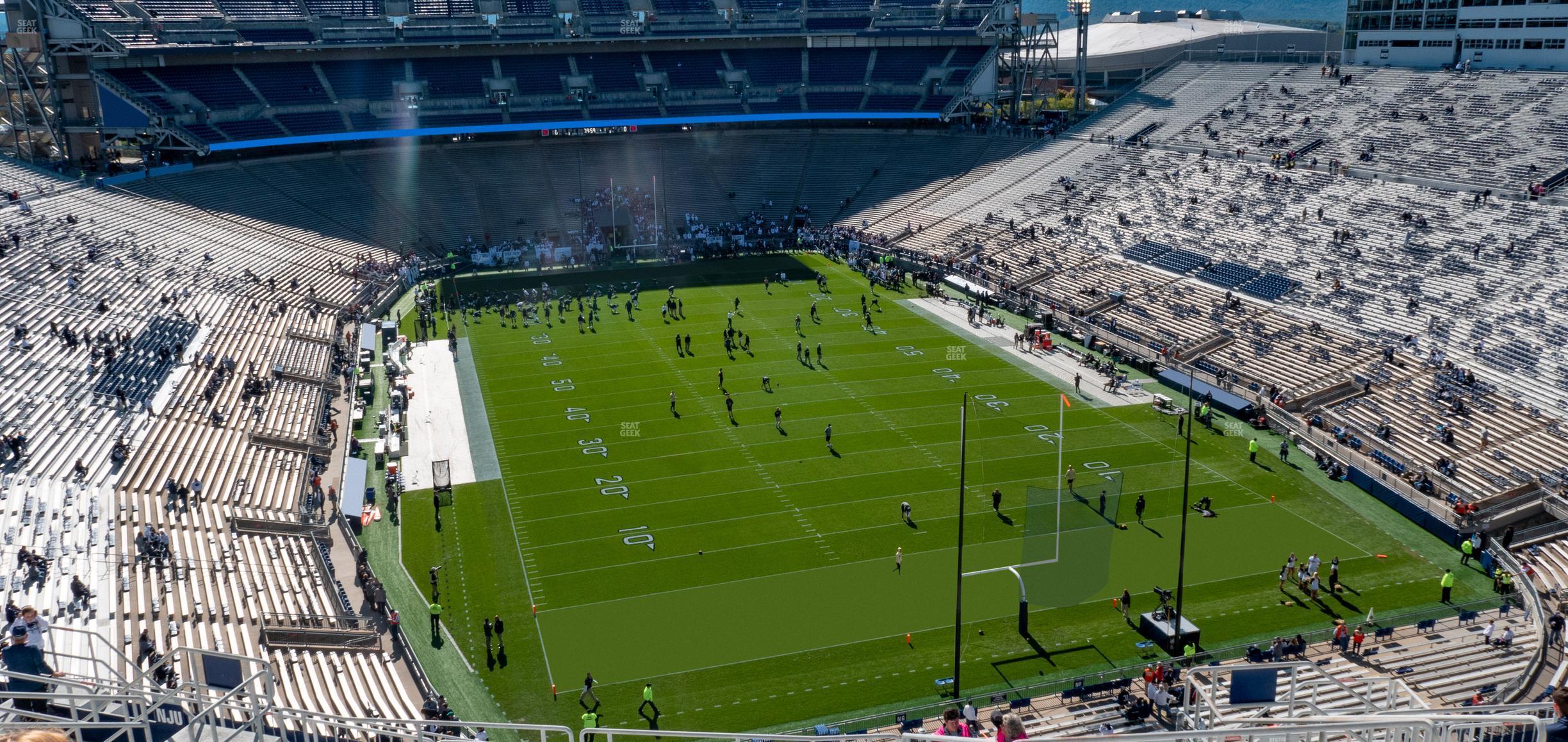 Seating view for Beaver Stadium Section North J Upper