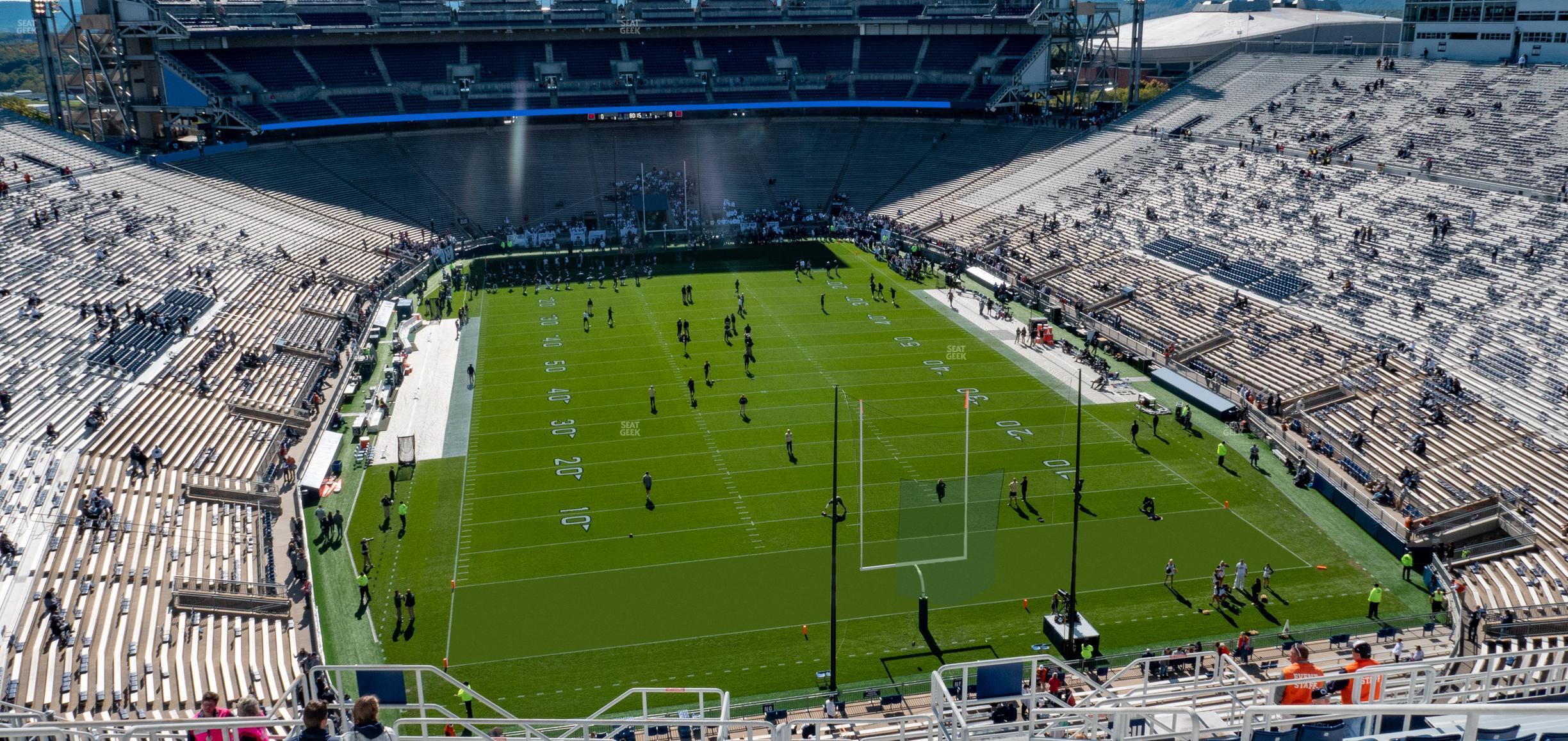 Seating view for Beaver Stadium Section North H Upper