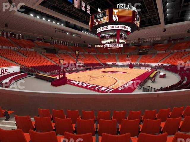 Seating view for Lloyd Noble Center Section 126