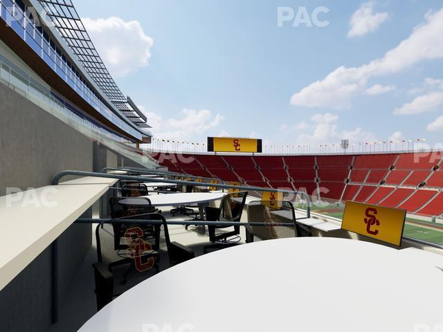 Seating view for Los Angeles Memorial Coliseum Section Loge 402