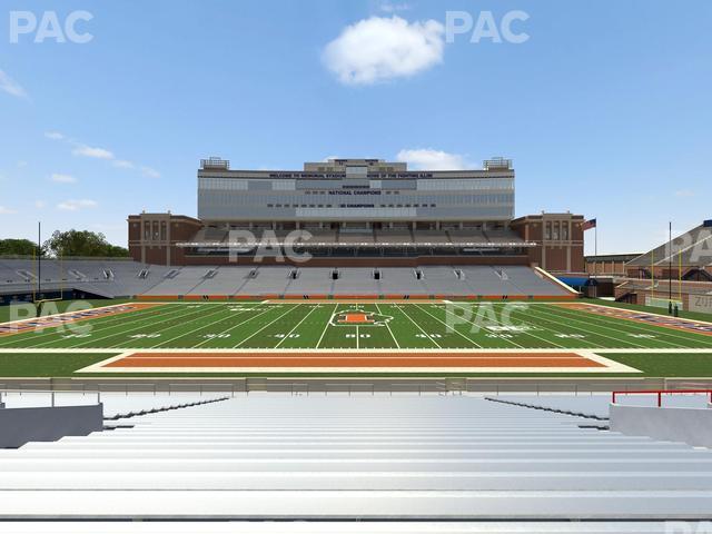 Seating view for Memorial Stadium - IL Section Front 105