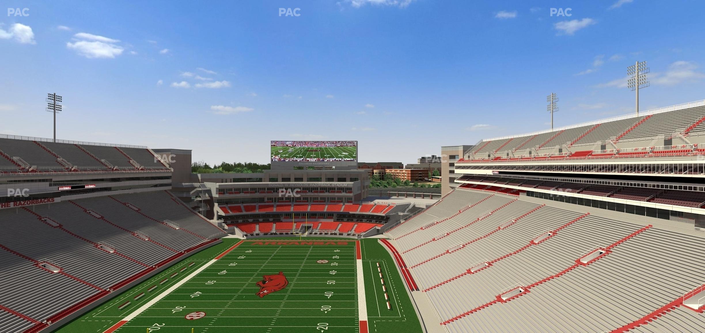 Seating view for Razorback Stadium Section 532