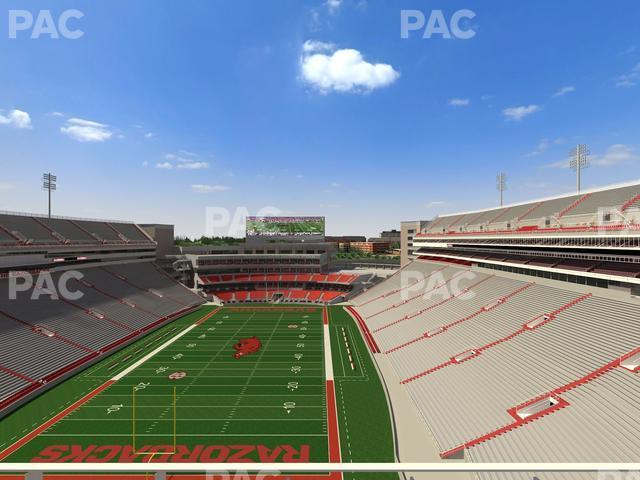 Seating view for Razorback Stadium Section 532