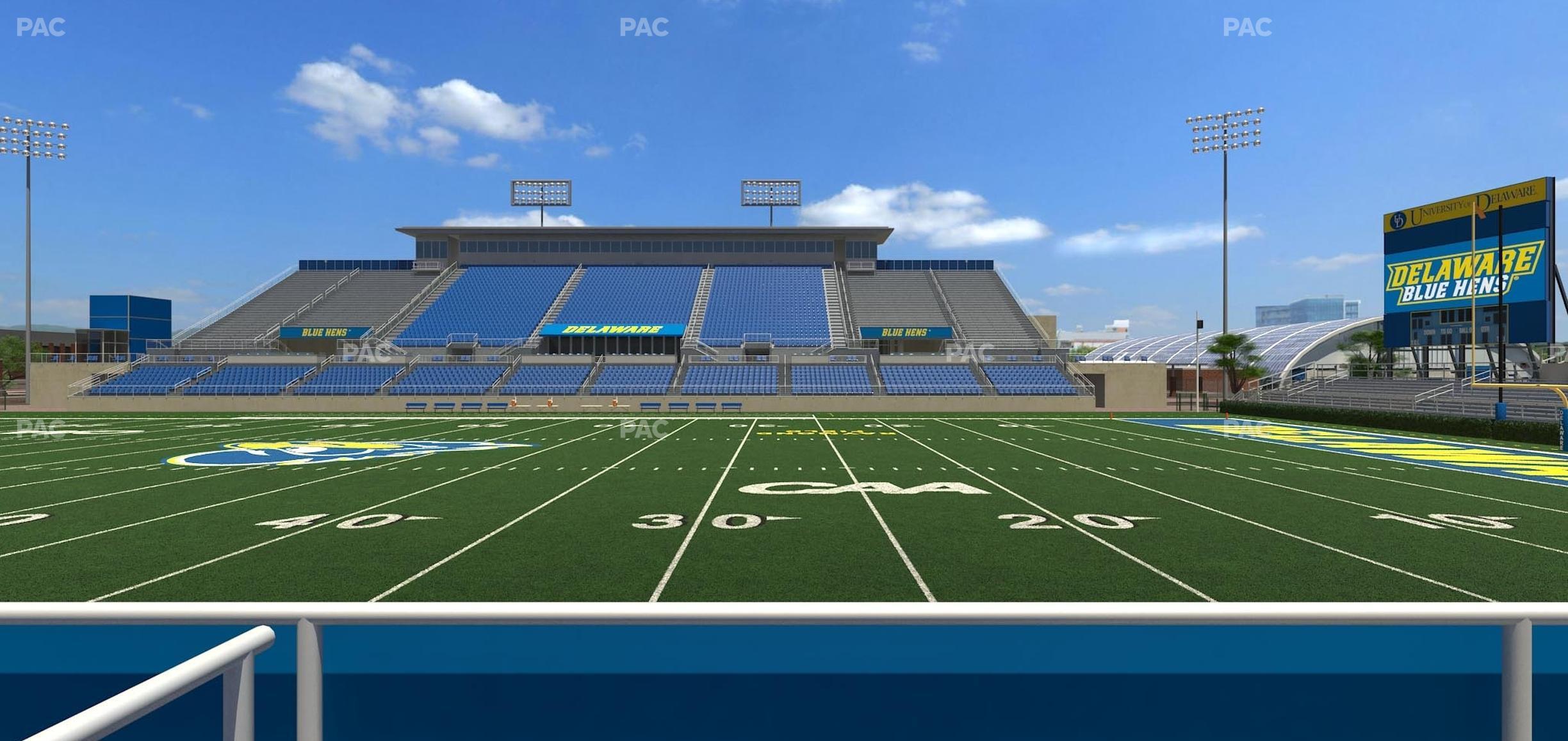 Seating view for Delaware Stadium Section East Box 65