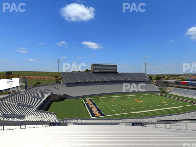 Seating view for Mountaineer Field at Milan Puskar Stadium Section 202