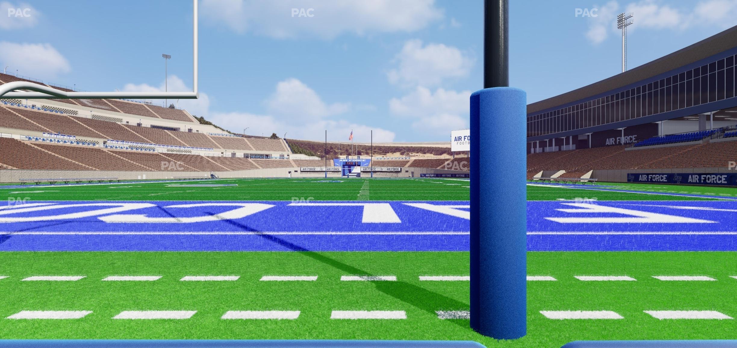 Seating view for Falcon Stadium Section Field Box 4