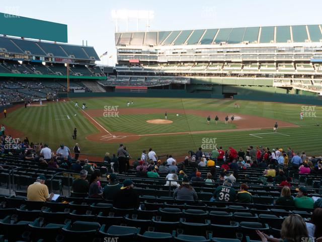 Seating view for Oakland Coliseum Section Rear 115