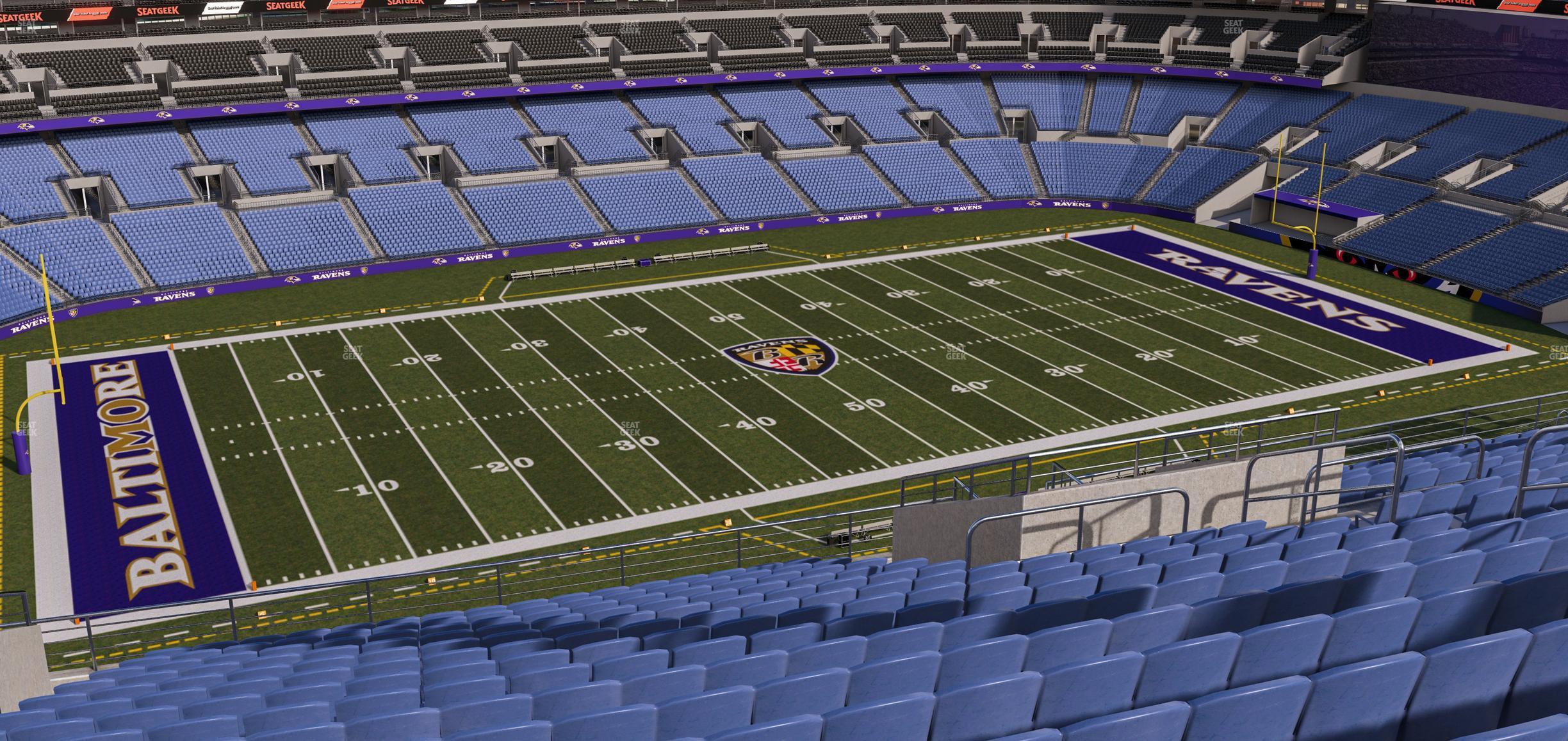 Seating view for M&T Bank Stadium Section 530