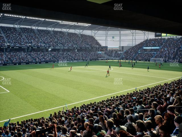 Seating view for Allianz Field Section Loge 36 B