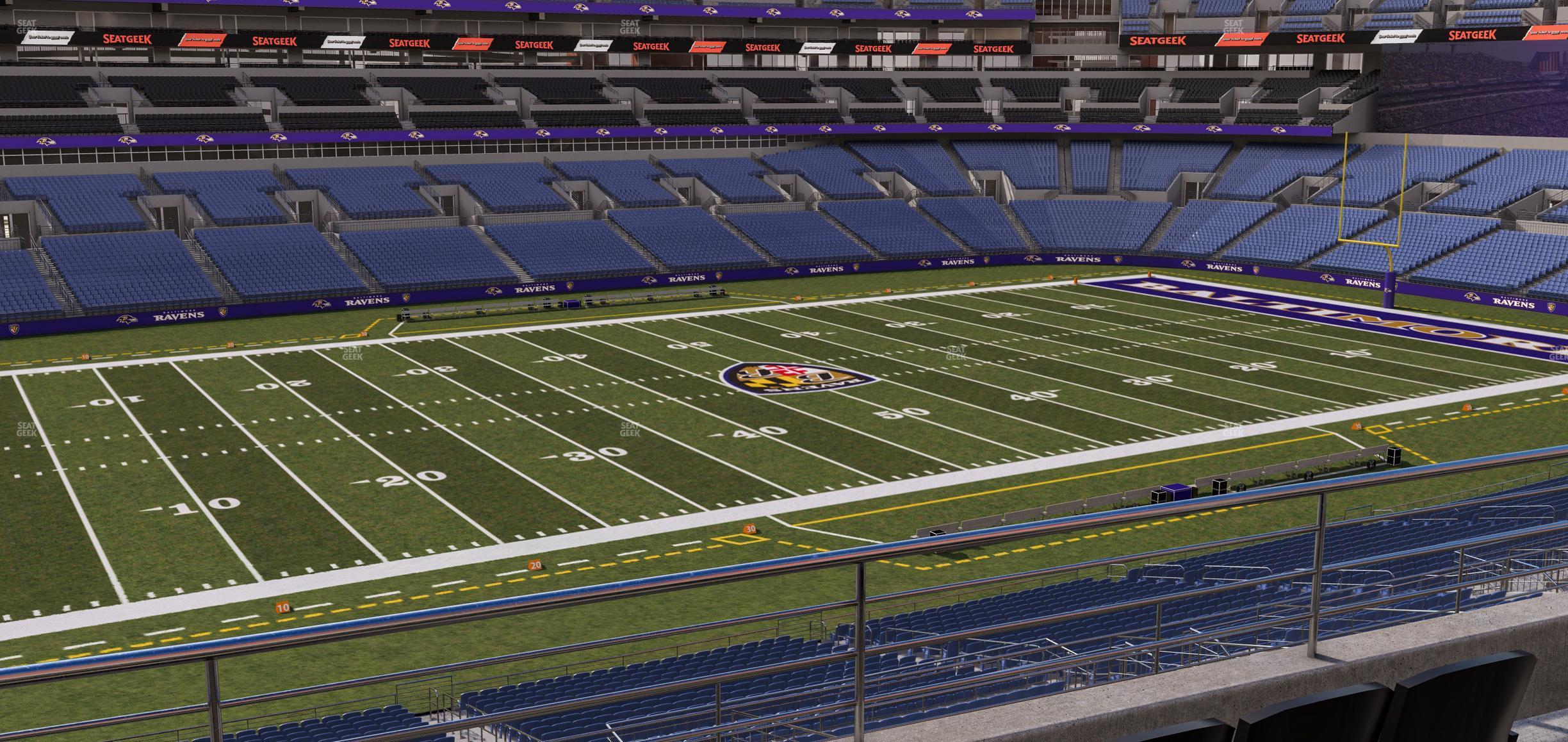 Seating view for M&T Bank Stadium Section 203