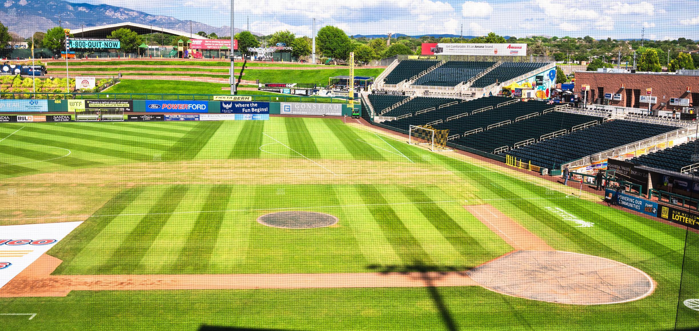 Seating view for Rio Grande Credit Union Field at Isotopes Park Section Club 311