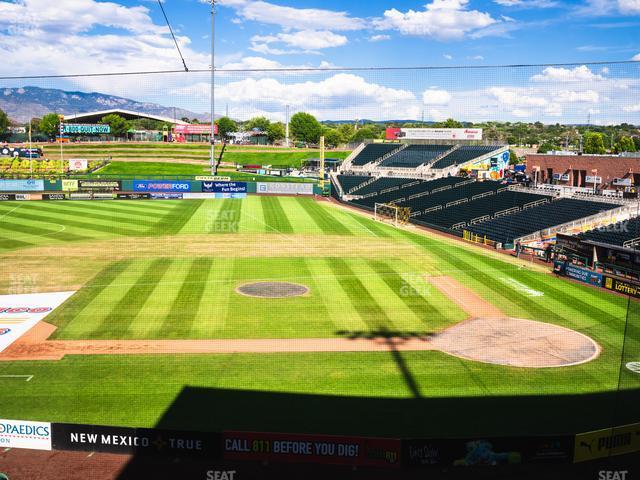 Seating view for Rio Grande Credit Union Field at Isotopes Park Section Club 311