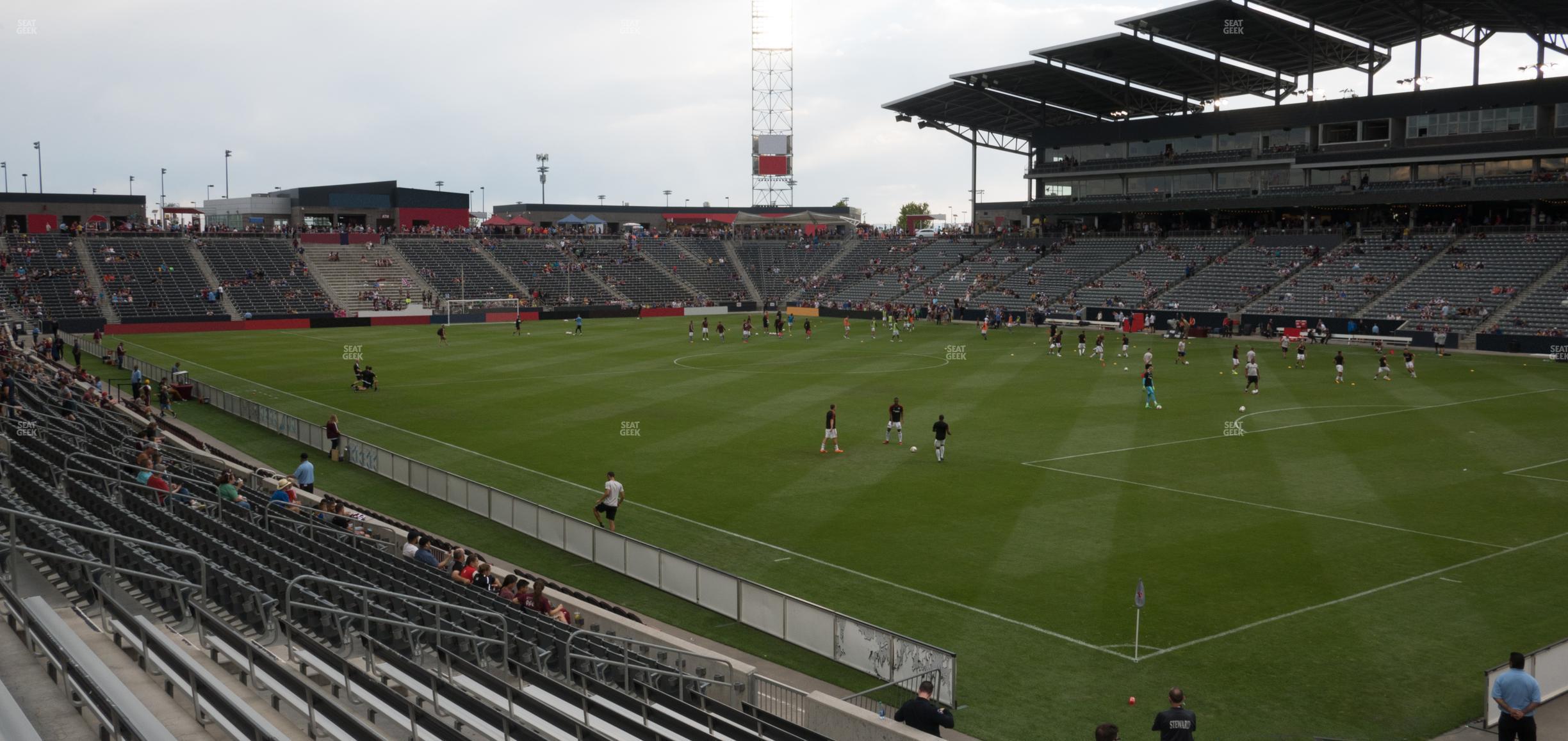 Seating view for Dick's Sporting Goods Park Section 100