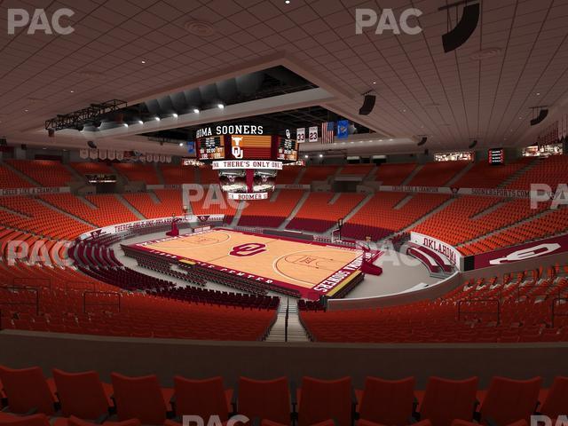 Seating view for Lloyd Noble Center Section 204