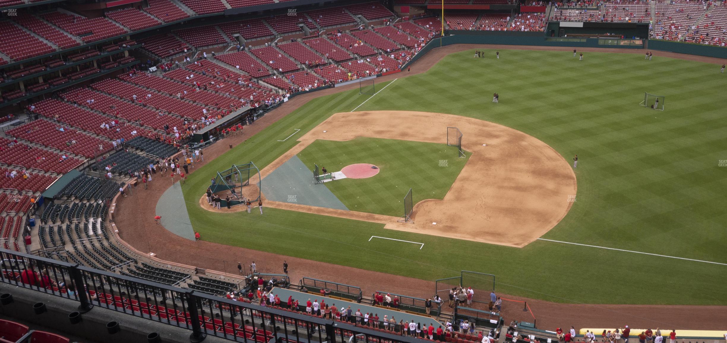 Seating view for Busch Stadium Section First Base Terrace 439