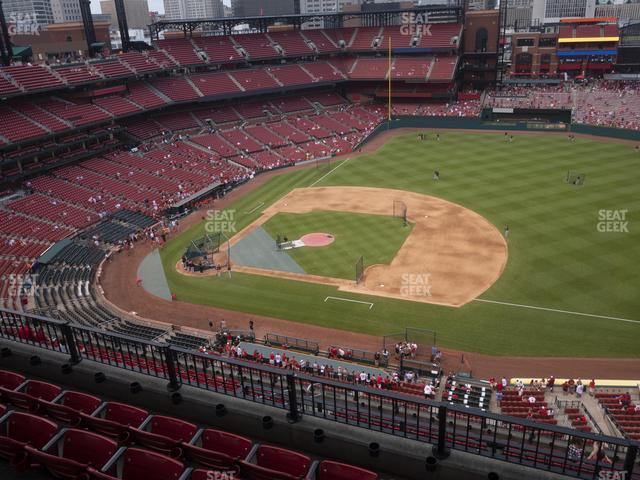 Seating view for Busch Stadium Section First Base Terrace 439