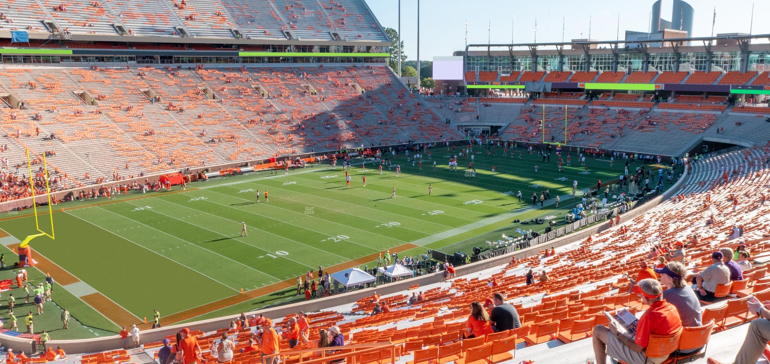 Seating view for Clemson Memorial Stadium Section Uk