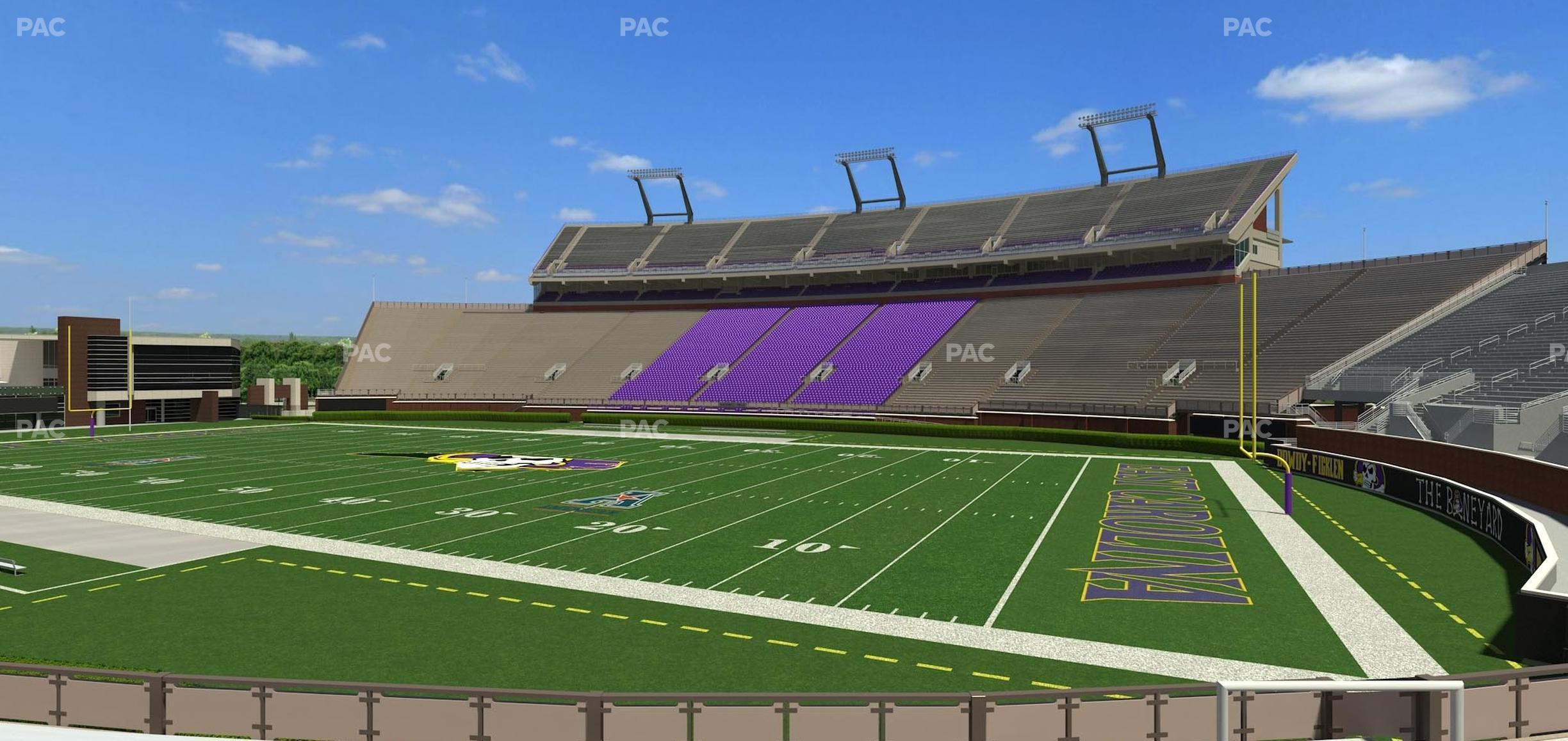 Seating view for Dowdy-Ficklen Stadium Section 2