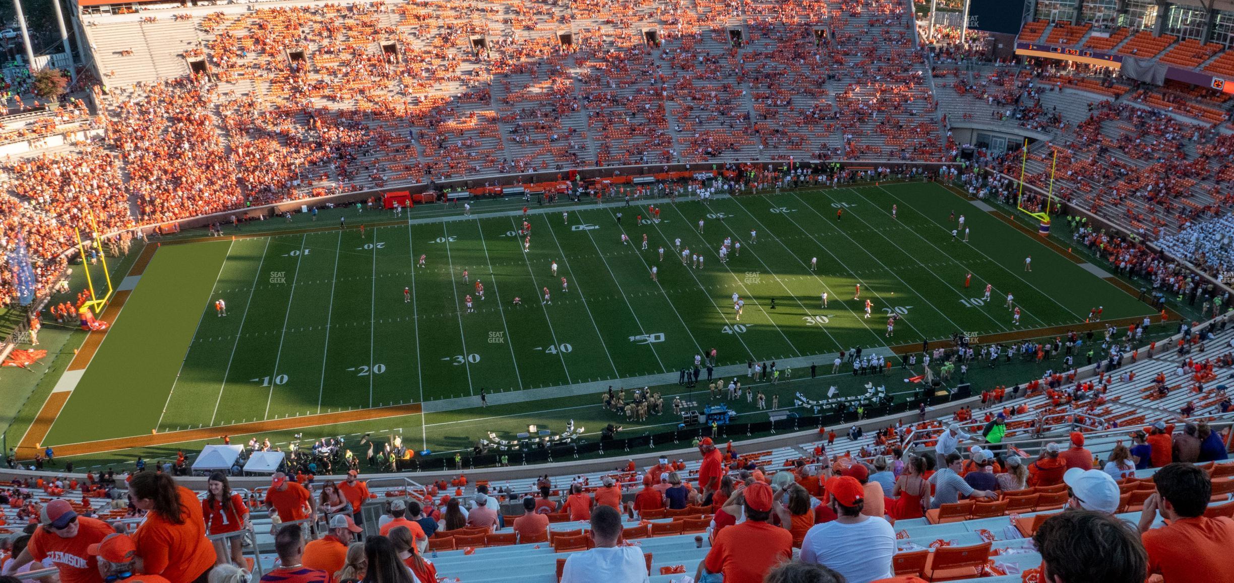 Seating view for Clemson Memorial Stadium Section Tdn