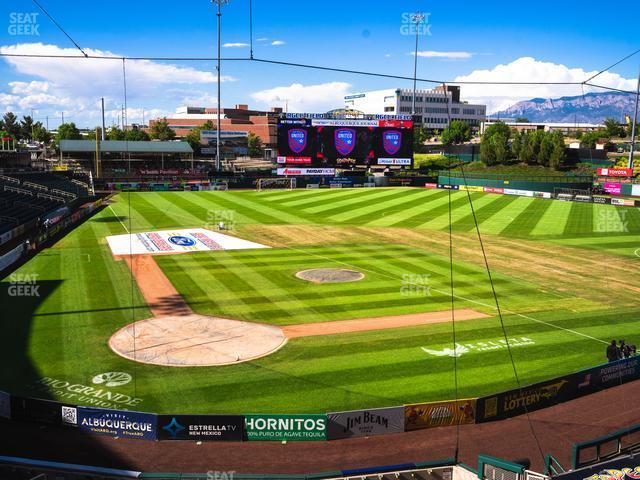 Seating view for Rio Grande Credit Union Field at Isotopes Park Section Club 306