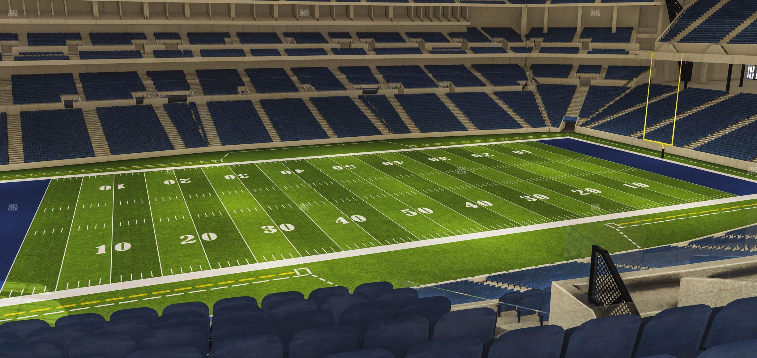 Seating view for Lucas Oil Stadium Section 416