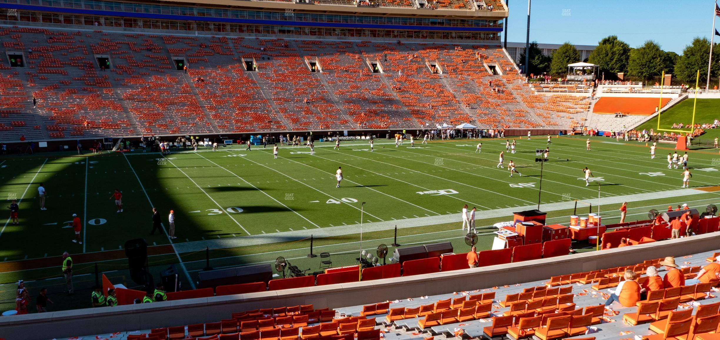 Seating view for Clemson Memorial Stadium Section G