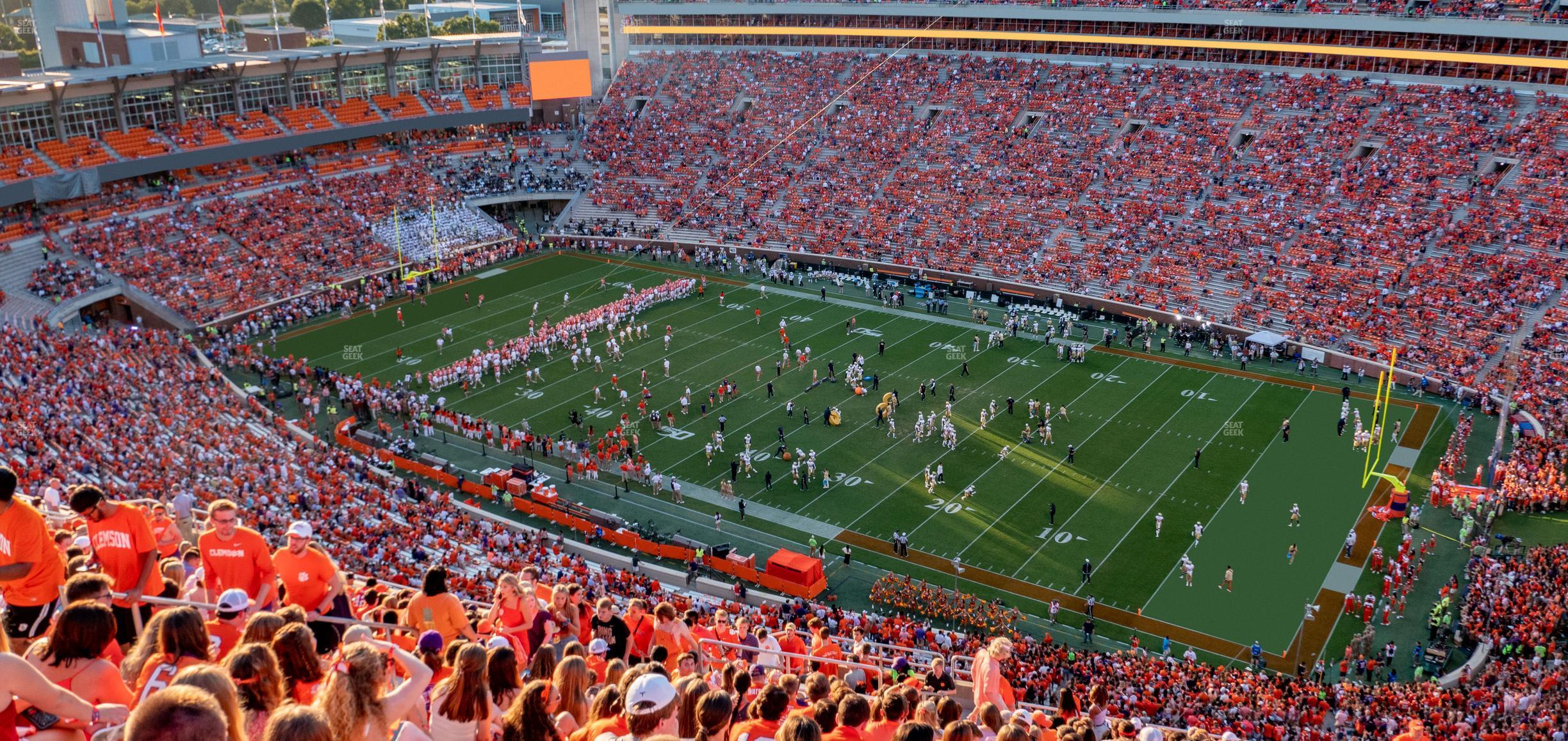 Seating view for Clemson Memorial Stadium Section Tdb