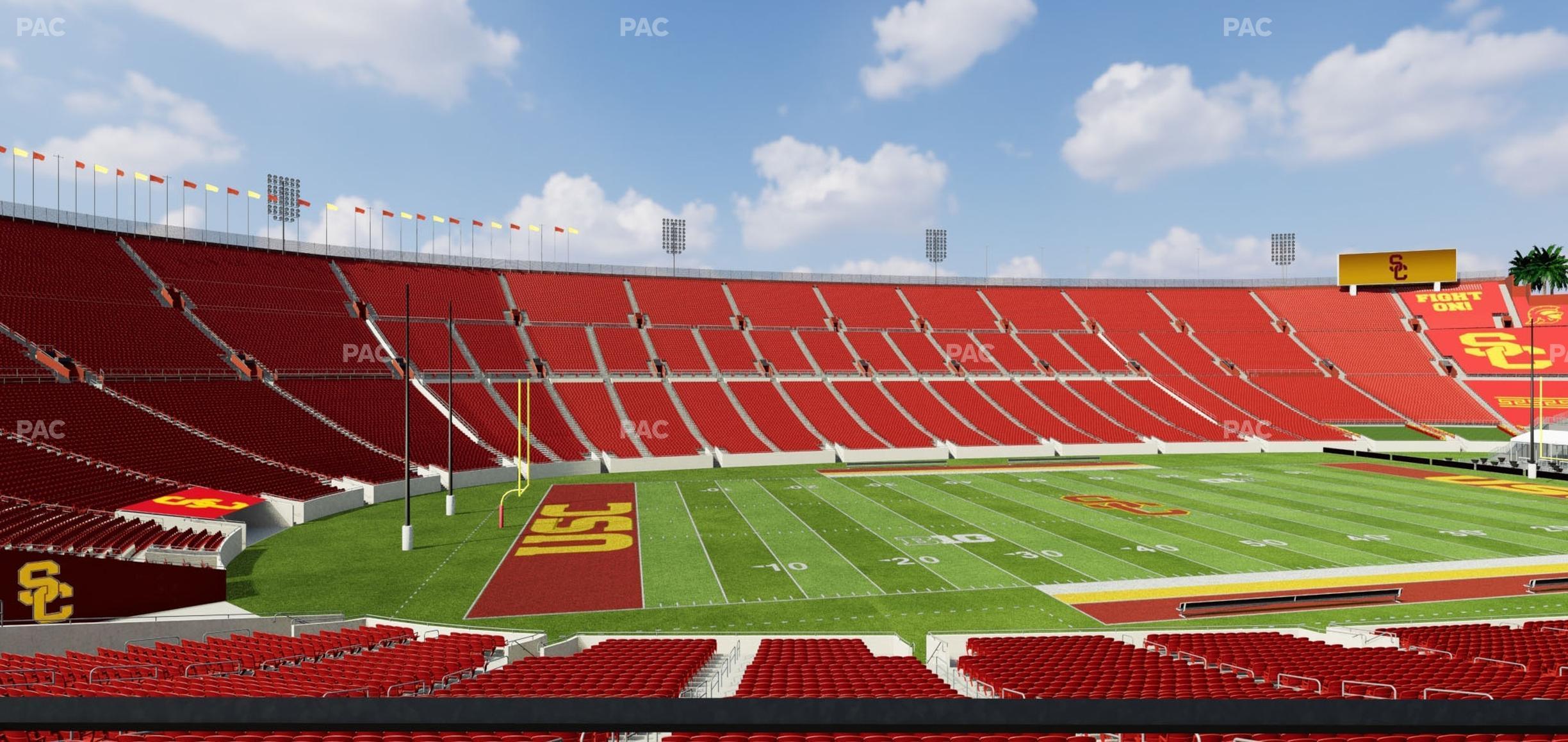 Seating view for Los Angeles Memorial Coliseum Section 109 A