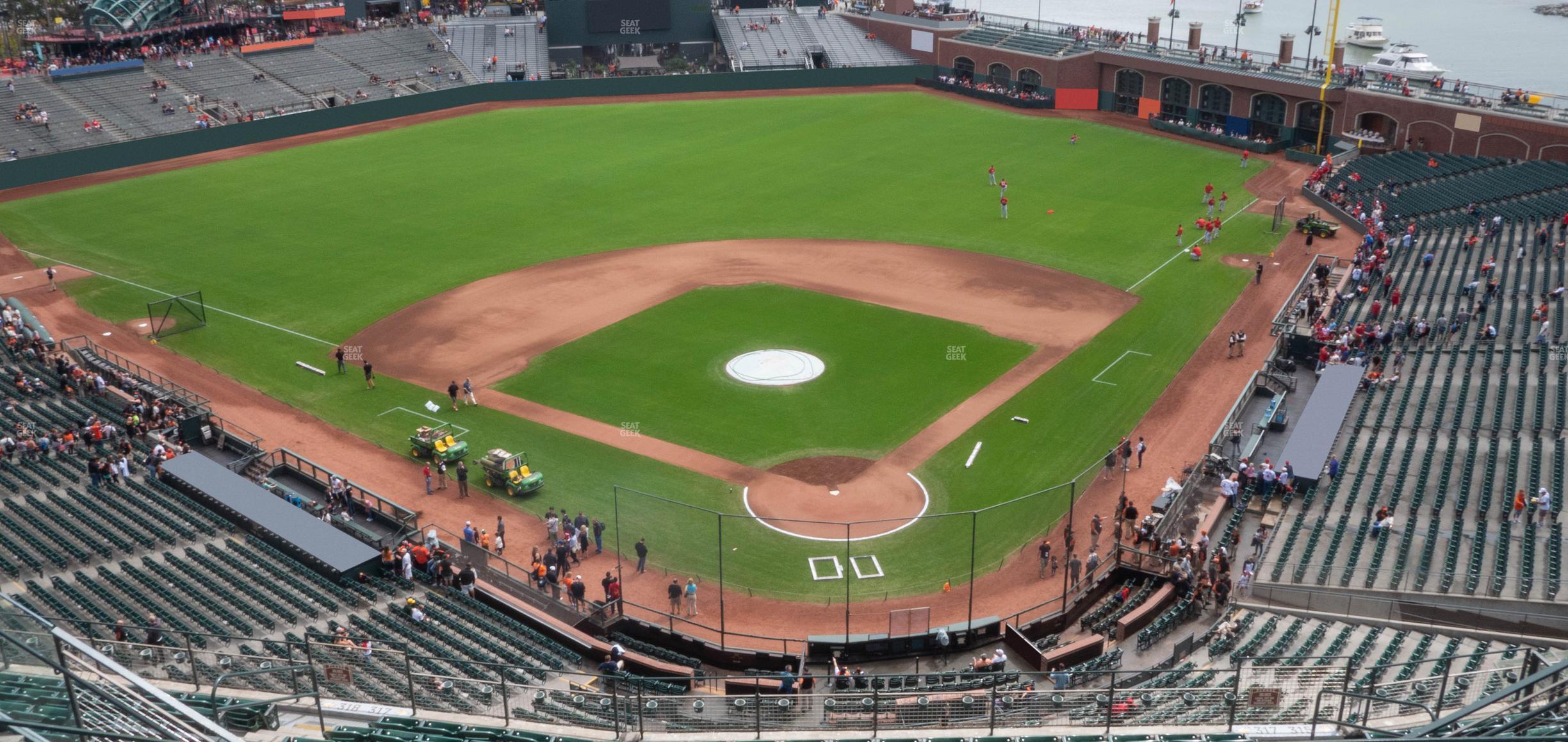 Seating view for Oracle Park Section View Reserved 317