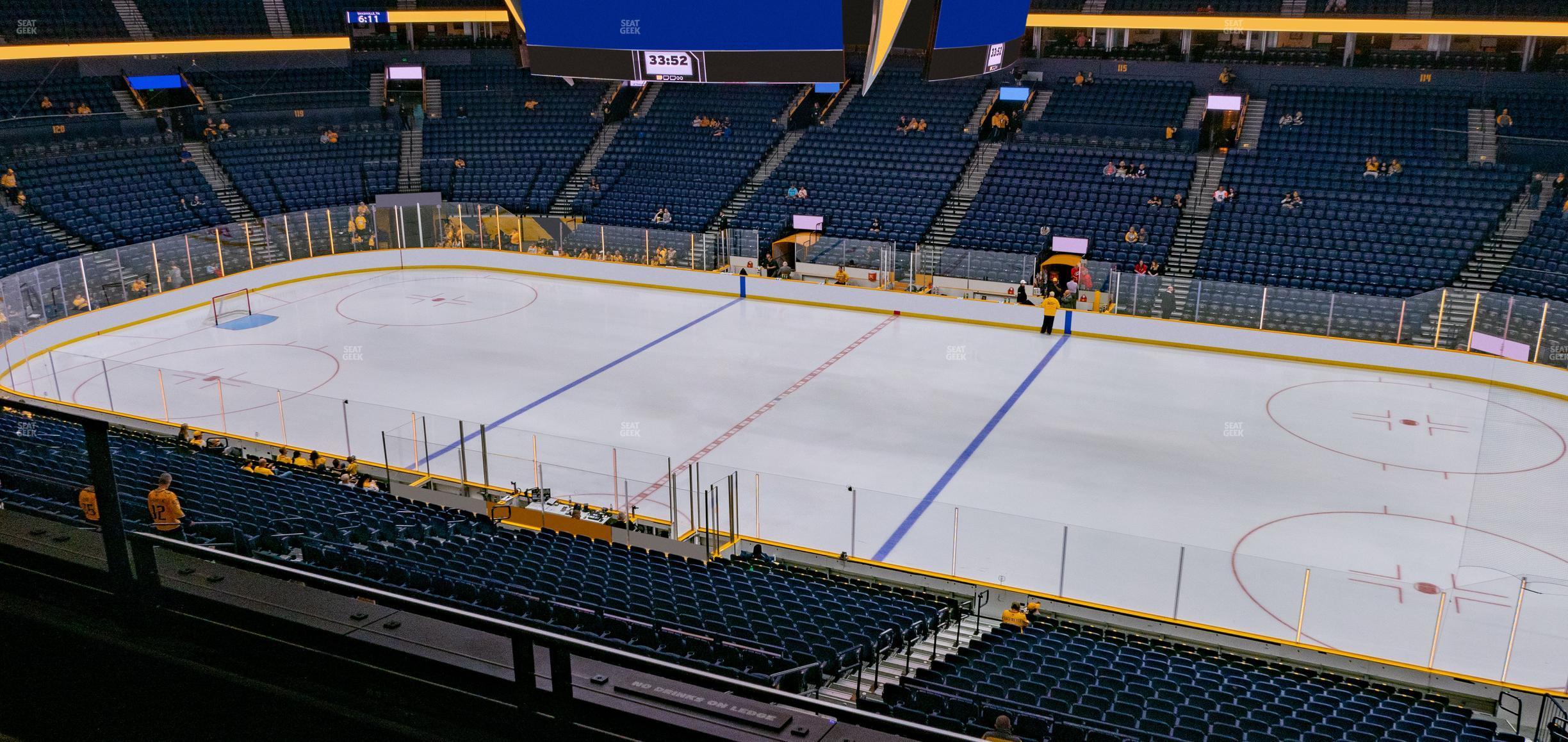 Seating view for Bridgestone Arena Section 211