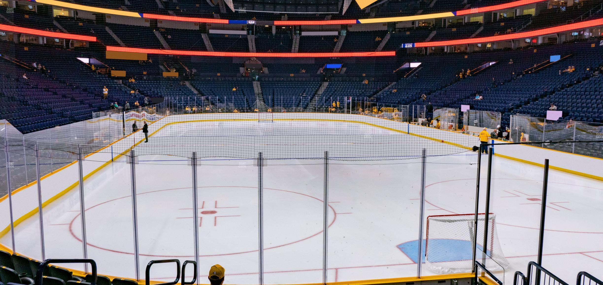 Seating view for Bridgestone Arena Section 110