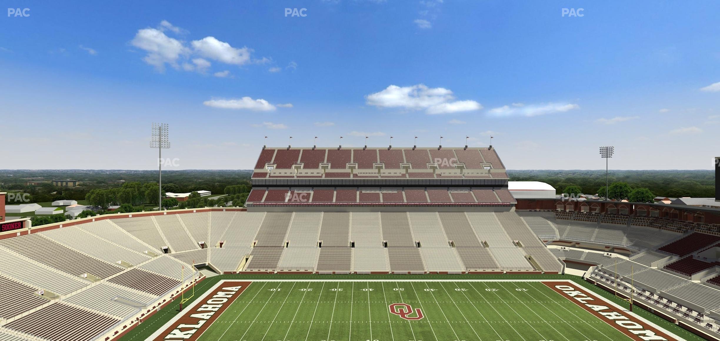 Seating view for Gaylord Family Oklahoma Memorial Stadium Section 106