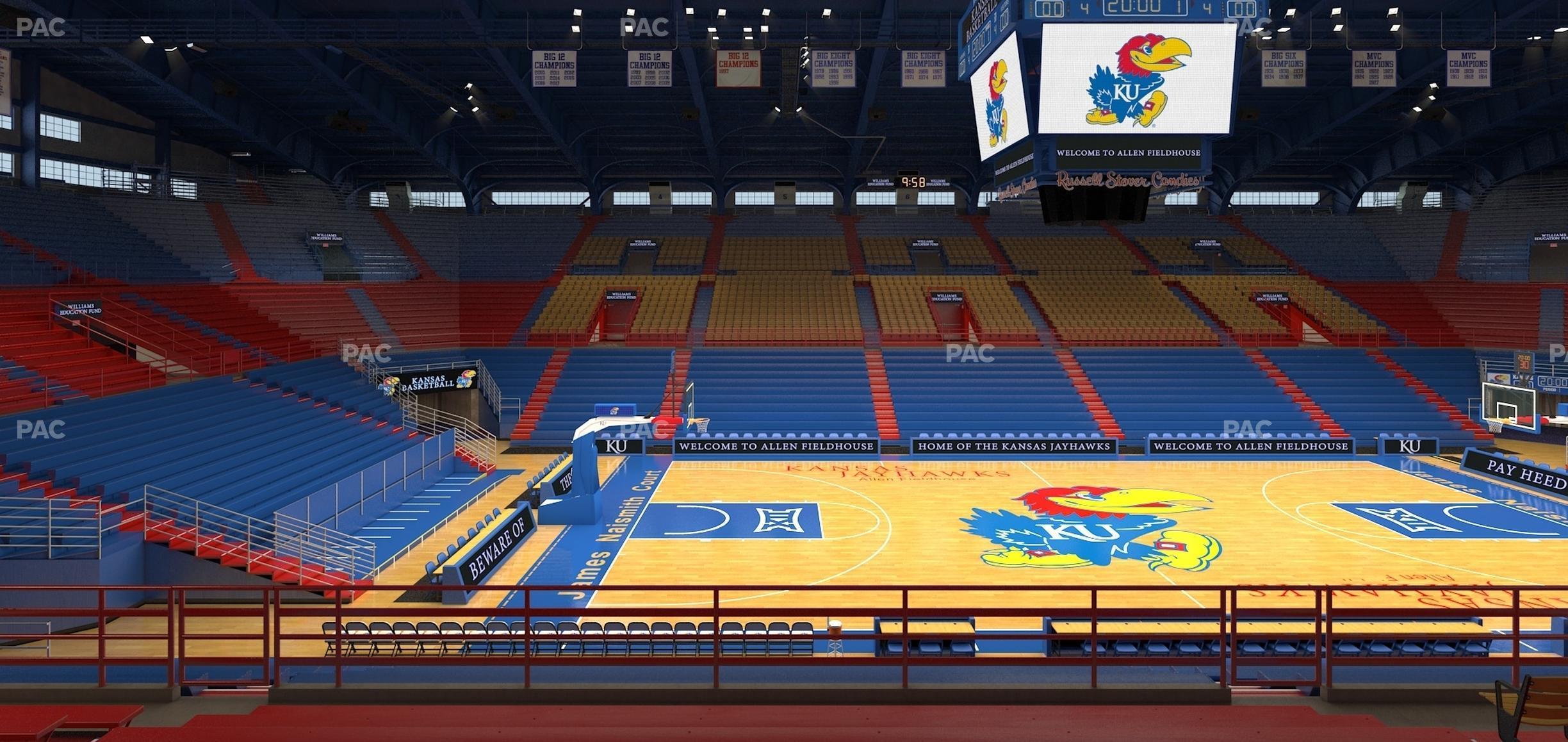 Seating view for Allen Fieldhouse Section 18