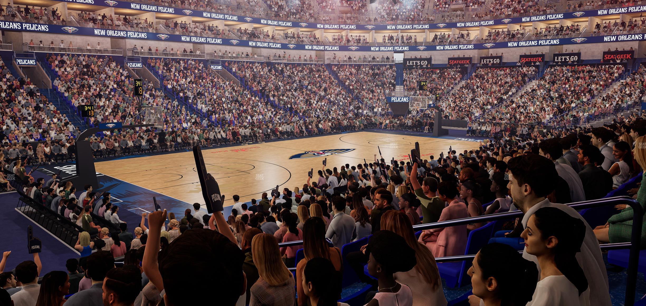 Seating view for Smoothie King Center Section 115