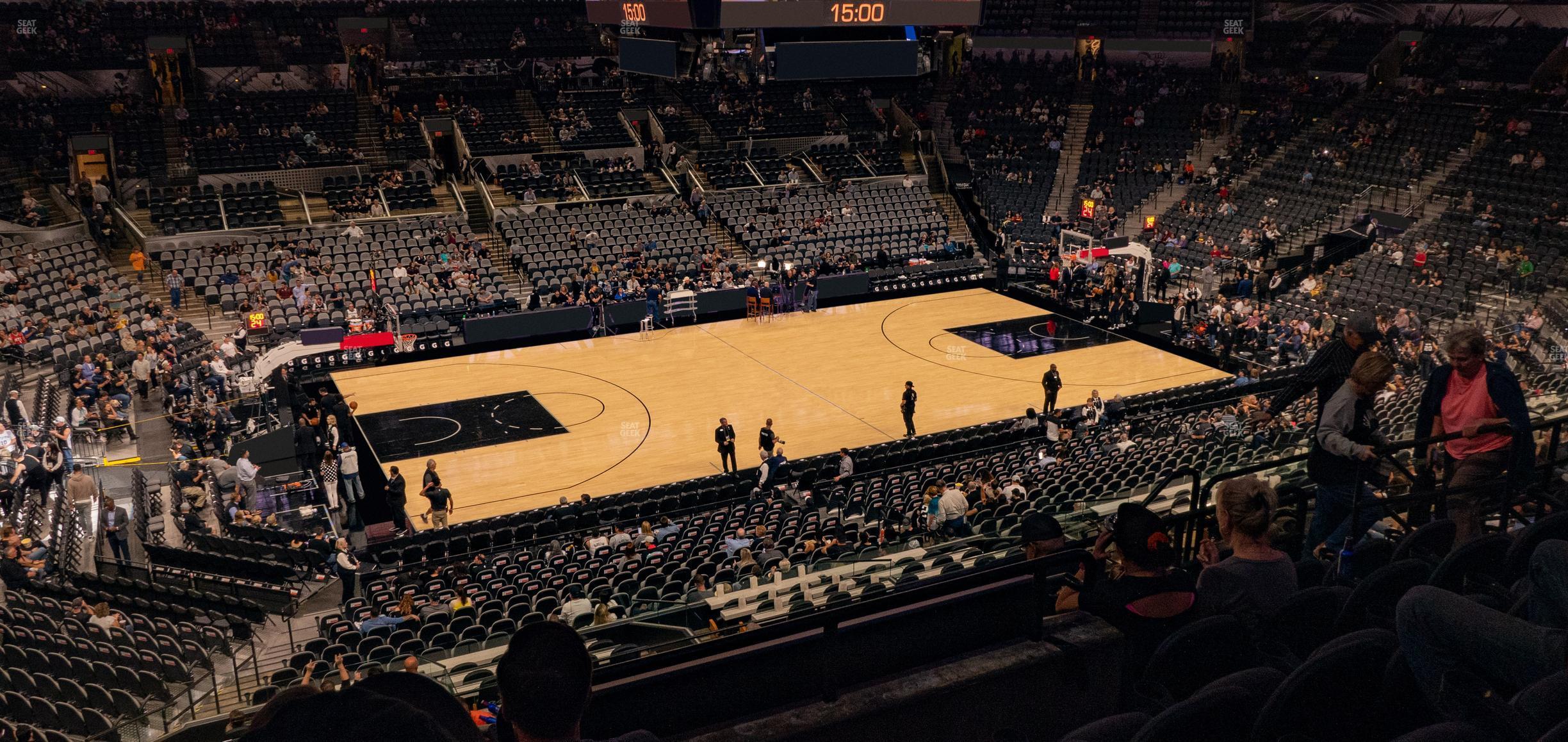 Seating view for Frost Bank Center Section 123