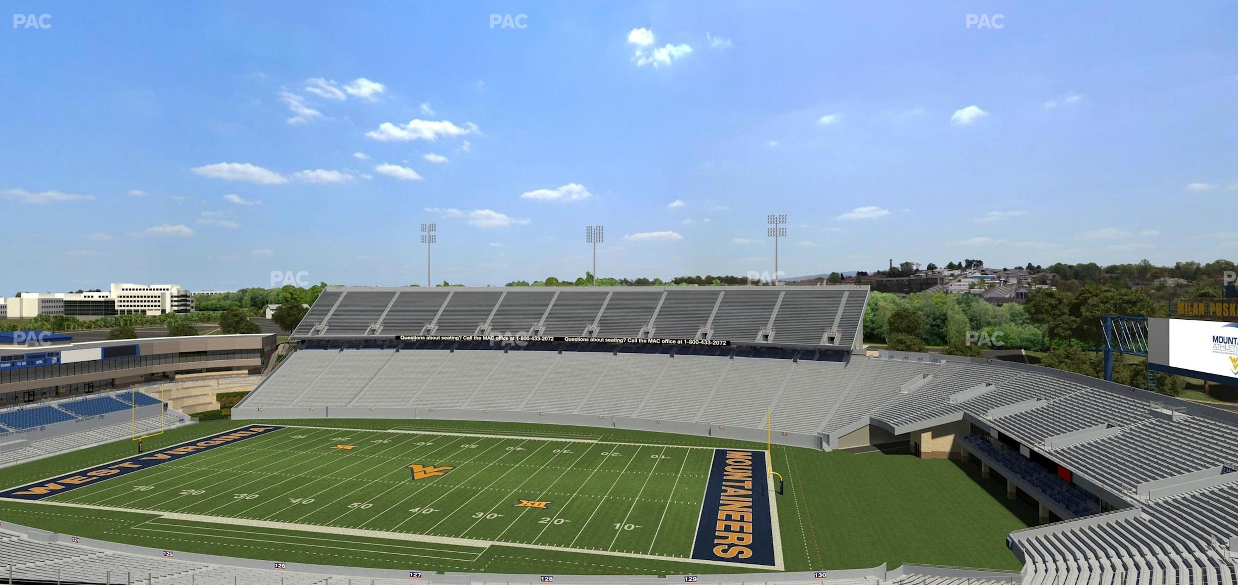 Seating view for Mountaineer Field at Milan Puskar Stadium Section 220