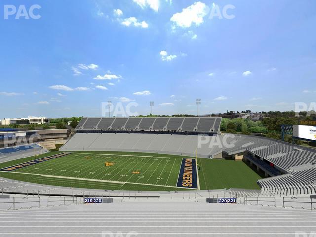 Seating view for Mountaineer Field at Milan Puskar Stadium Section 220