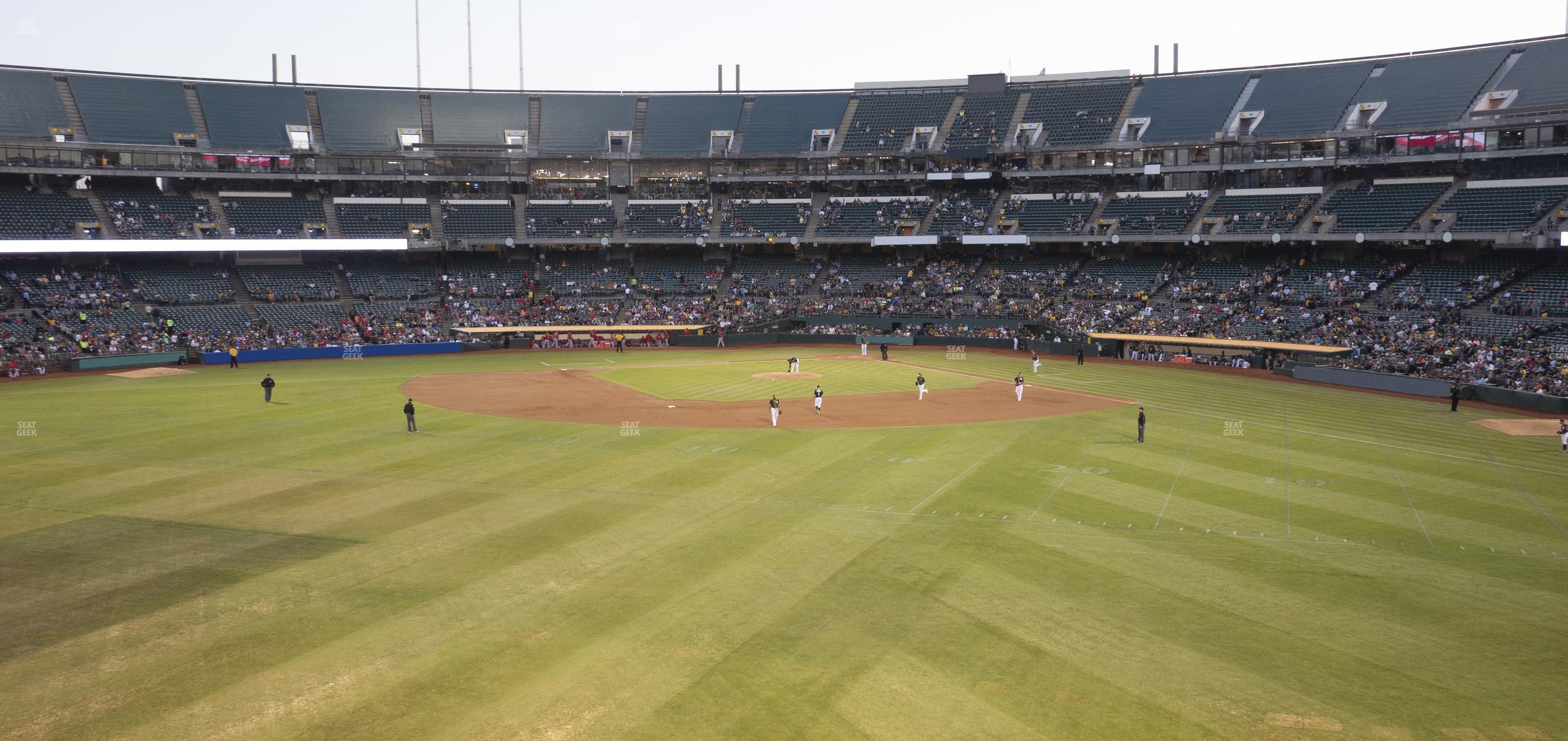 Seating view for Oakland Coliseum Section Front 138