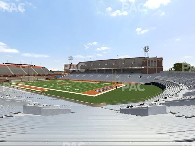 Seating view for Memorial Stadium - IL Section 121