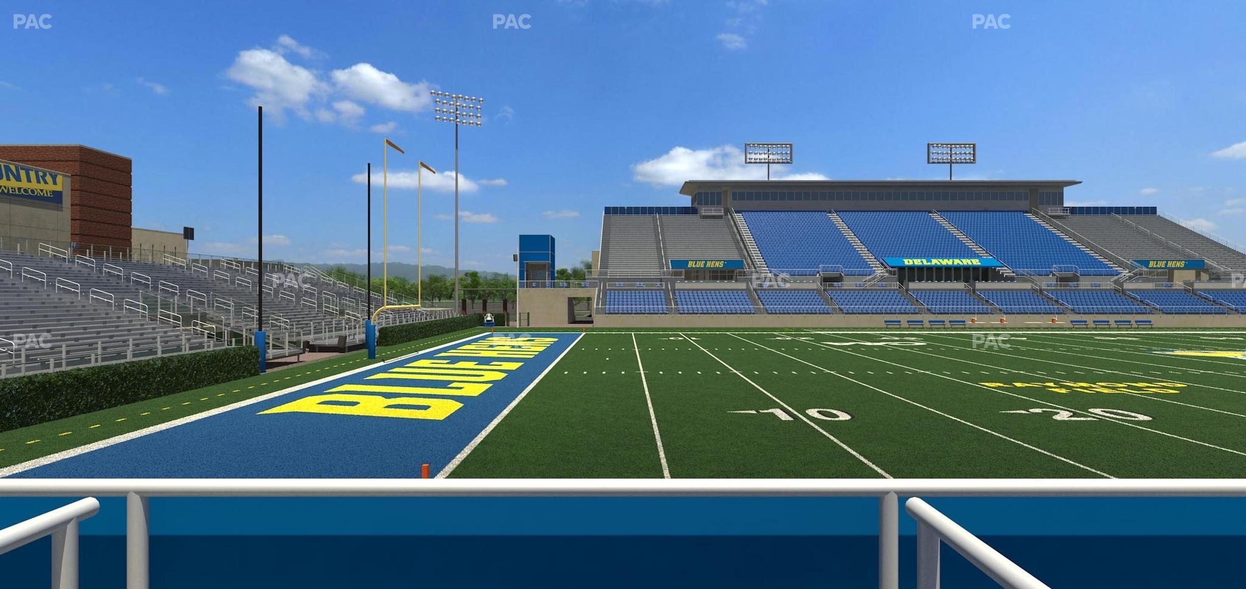 Seating view for Delaware Stadium Section East Box 96